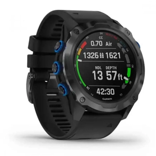 Смарт-годинник Garmin Descent Mk2i Titanium Carbon Gray DLC with Black Band (010-02132-01/11)