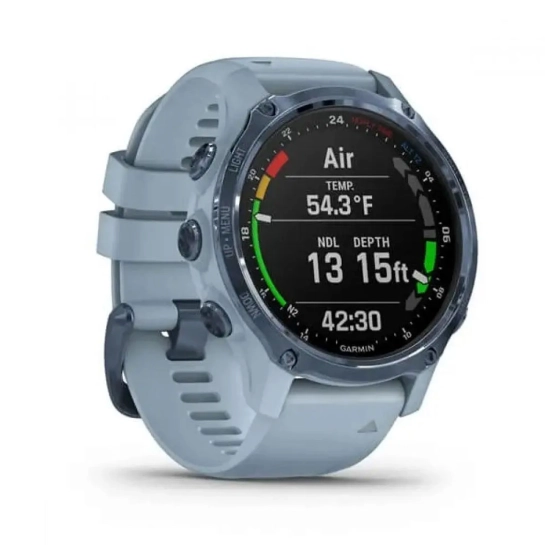 Смарт-годинник Garmin Descent MK2S Mineral Blue with Sea Foam Silicone Band (010-02403-07)