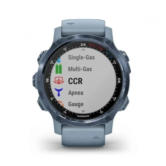 Смарт-годинник Garmin Descent MK2S Mineral Blue with Sea Foam Silicone Band (010-02403-07)