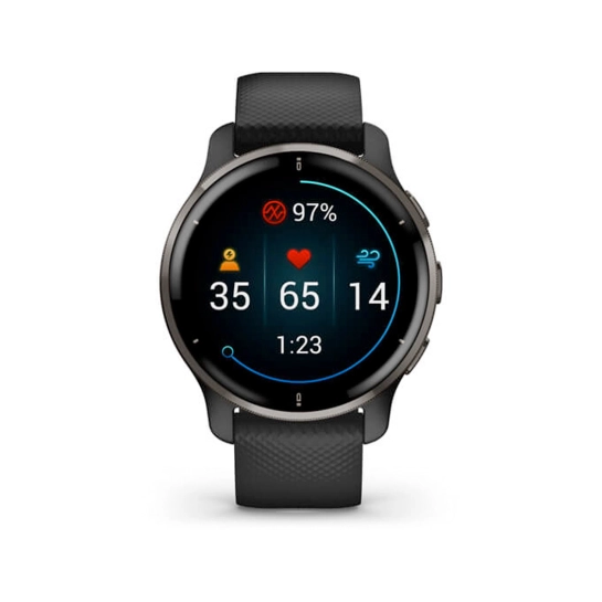 Смарт-годинник Garmin Venu 2 Plus Slate Stainless Steel Bezel