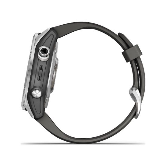 Смарт-годинник Garmin Fenix 7S Silver with Graphite Band