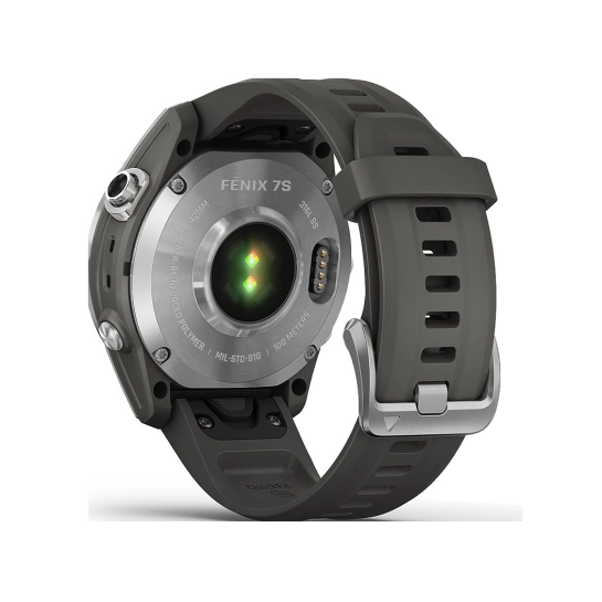 Смарт-годинник Garmin Fenix 7S Silver with Graphite Band