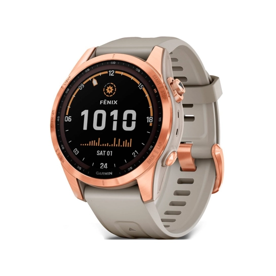 Смарт-годинник Garmin Fenix 7S Solar Rose Gold with Light Sand Band