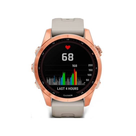 Смарт-годинник Garmin Fenix 7S Solar Rose Gold with Light Sand Band
