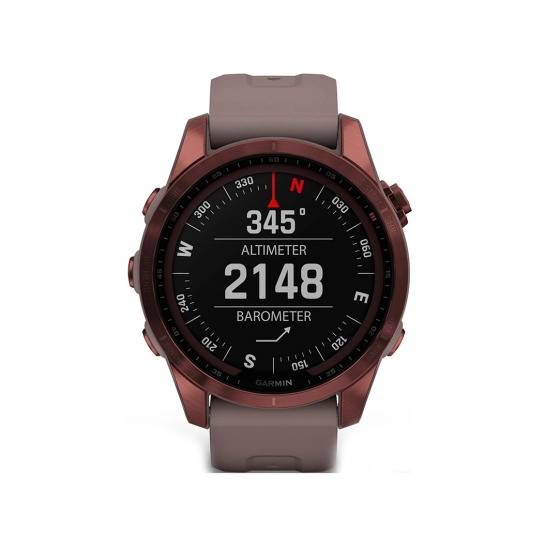 Смарт-годинник Garmin Fenix 7S Sapphire Solar Dark Bronze Titanium w. Shale G. Band