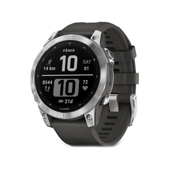 Смарт-годинник Garmin Fenix 7 Silver with Graphite Band