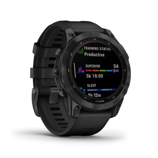 Смарт-годинник Garmin Fenix 7 Solar Slate Gray with Black Band