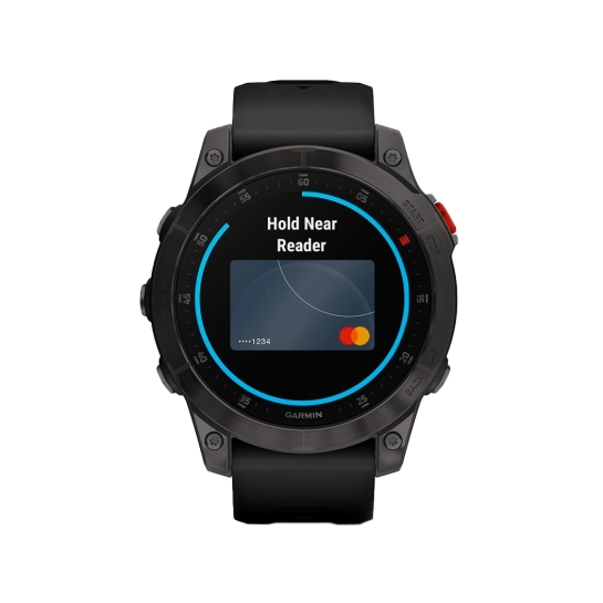 Смарт-годинник Garmin Epix (Gen 2) Sapphire Black/Titanium DLC with Black Band