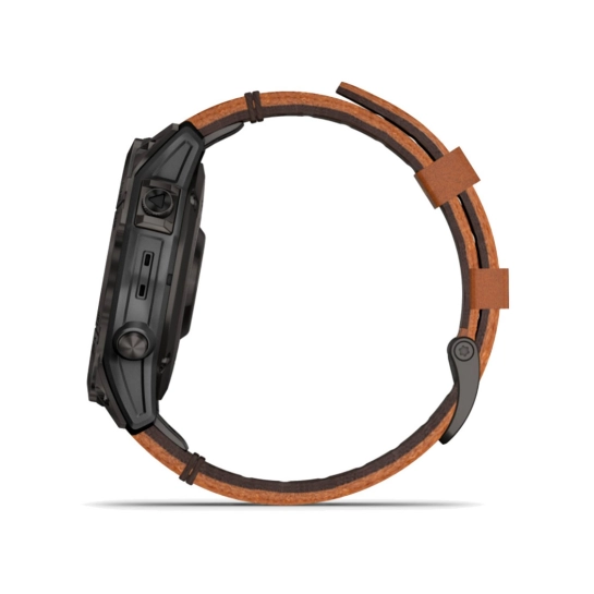 Смарт-годинник Garmin Epix (Gen 2) Sapphire - B. Titanium w. Chestnut L. Band