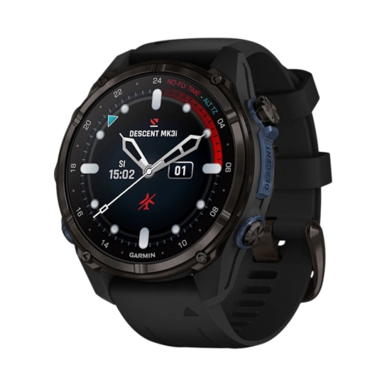 Смарт-годинник Garmin Descent Mk3i 43 mm Carbon Gray DLC Titanium w. Black Silicone Band (010-02753-10/11)