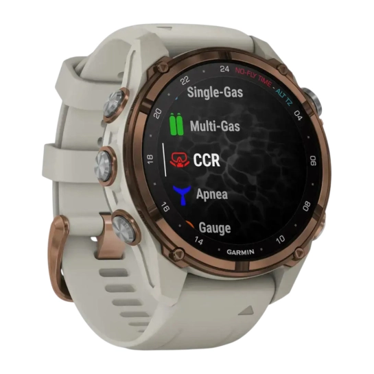 Смарт-годинник Garmin Descent Mk3i 43 mm Bronze PVD Titanium with French Gray Silicone Band (010-02753-13/14)