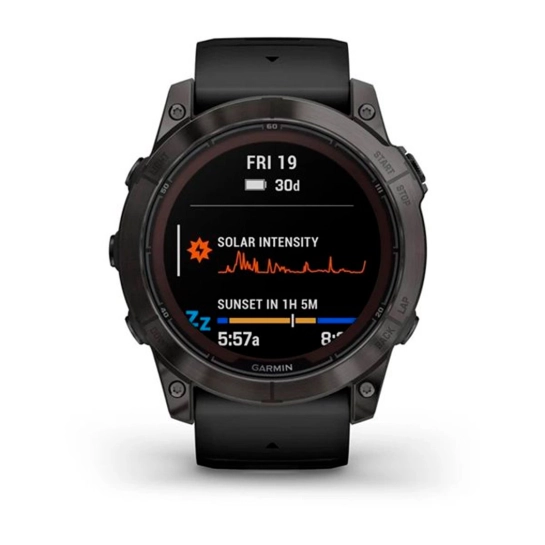 Смарт-годинник Garmin Fenix 7X Pro Sapphire Solar Carbon G. DLC Tit. with Black Band