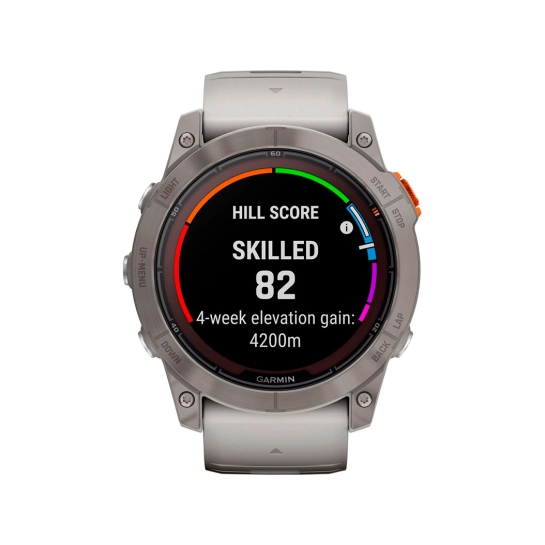 Смарт-годинник Garmin Fenix 7X Pro Sapphire Solar Titanium w. Fog Gray/Ember O. Band