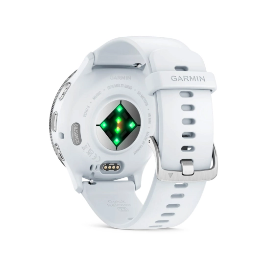 Смарт-годинник Garmin Venu 3 Silver Stainless Steel Bezel with Whitestone Case and Silicone Band (010-02784-00)