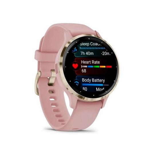 Смарт-годинник Garmin Venu 3S Soft Gold Stainless Steel Bezel with Dust Rose Case and Silicone Band