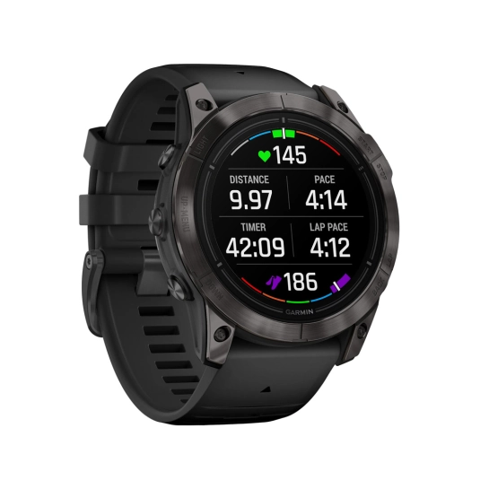 Смарт-годинник Garmin Epix Pro Gen 2 Sapphire Edition 51mm Carbon Gray DLC Titanium with Black Band (010-02804-00/01)