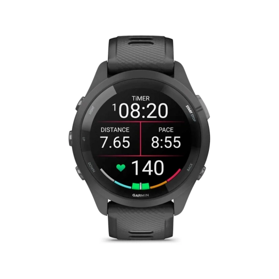Смарт-годинник Garmin Forerunner 265 Black Bezel and Case w. Black/Powder Gray Silicone Band
