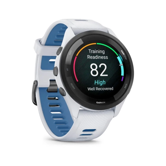 Смарт-годинник Garmin Forerunner 265 Black Bezel w. Whitestone Case and Whitestone/Tidal Blue S. Band