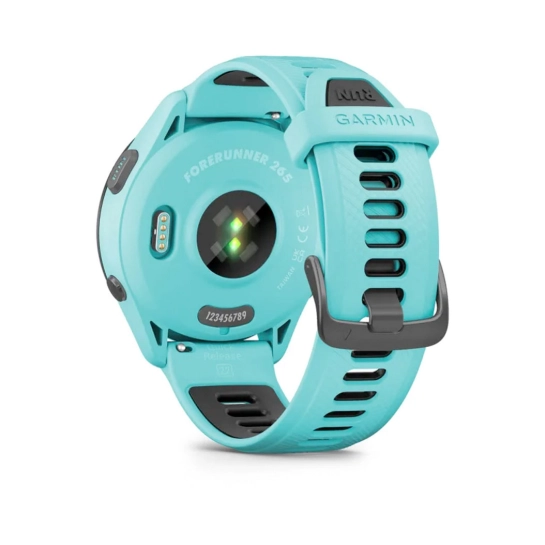 Смарт-годинник Garmin Forerunner 265 Black Bezel w. Aqua Case and Aqua/Black Silicone Band