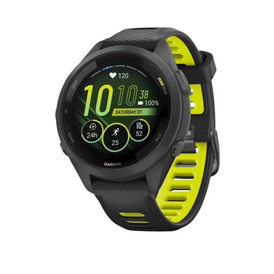 Смарт-годинник Garmin Forerunner 265S Black Bezel and Case w. Black/Amp Yellow S. Band