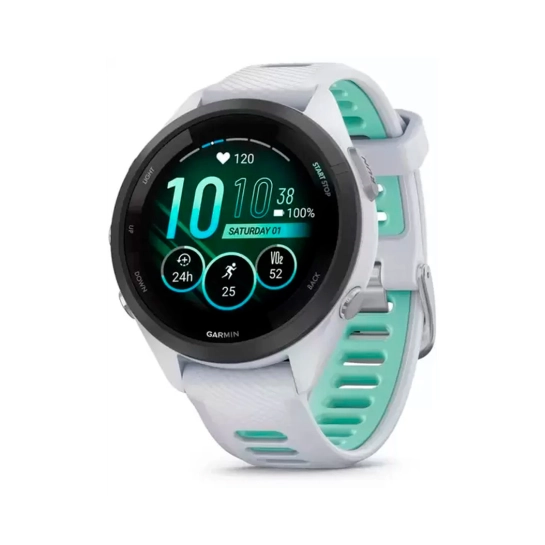 Смарт-годинник Garmin Forerunner 265S Black Bezel with Whitestone Case and Whitestone/Neo Tropic Silicone Band