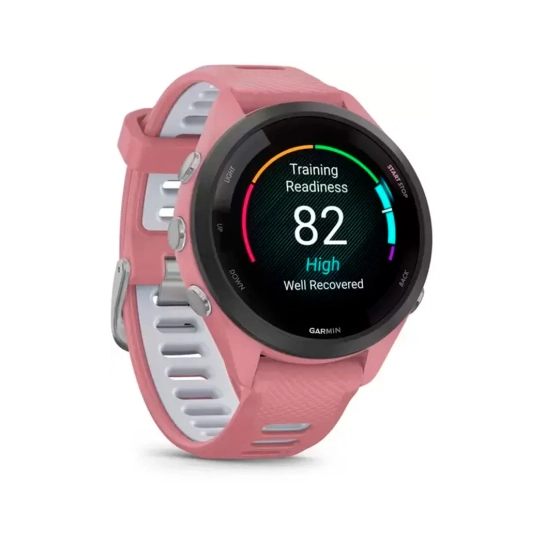 Смарт-годинник Garmin Forerunner 265S Black Bezel w. Light Pink Case and Light Pink/Whitestone S. Band