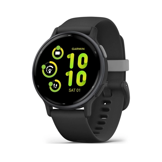Смарт-годинник Garmin Vivoactive 5 Slate Aluminum Bezel with Black Case and Silicone Band (010-02862-10) Open Box