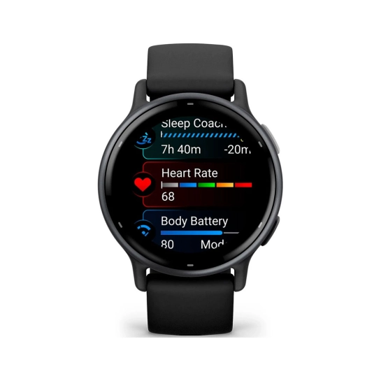 Смарт-годинник Garmin Vivoactive 5 Slate Aluminum Bezel with Black Case and Silicone Band (010-02862-10) Open Box
