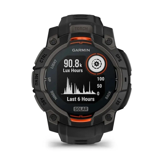 Смарт-годинник Garmin Instinct 3 45mm Solar Black with Black Band (010-02934-00)