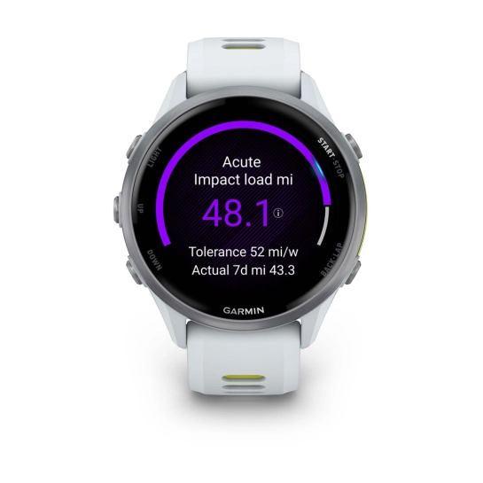 Смарт-годинник Garmin Forerunner 970 Titanium w. Whitestone Case and Whitestone/T. Amp Yellow Band (010-02969-01/11)
