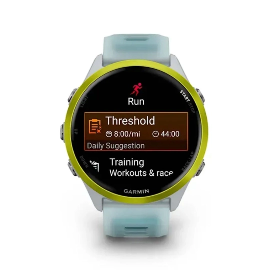 Смарт-годинник Garmin Forerunner 570 47mm Amp Yellow Aluminum w. Translucent Whitestone/Turquoise Band (010-02971-01)