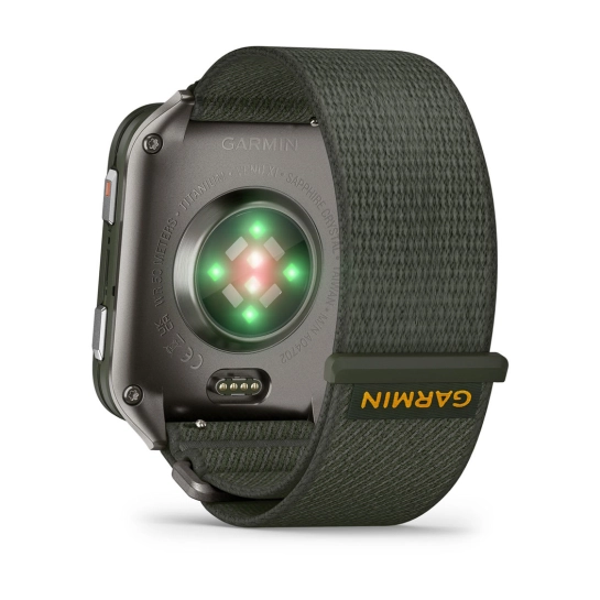 Смарт-годинник Garmin Venu X1 Moss with Titanium Caseback and Moss ComfortFit Nylon Band (010-02980-01/03)