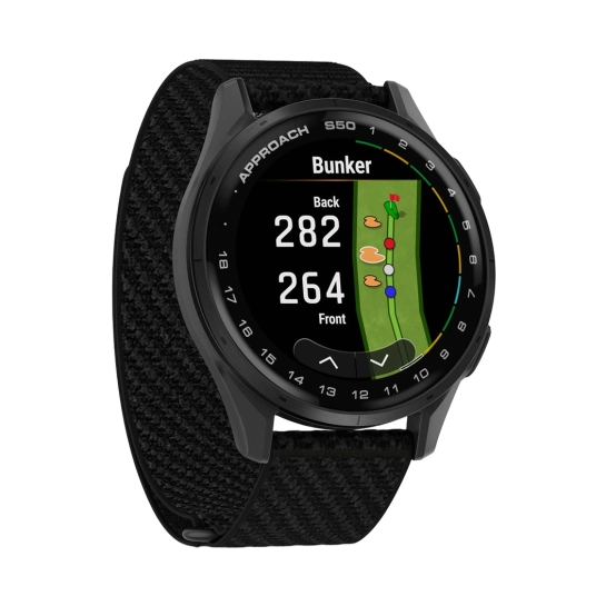 Смарт-годинник Garmin Approach S50 Slate Aluminum Bezel with Black ComfortFit Nylon Band (010-03010-00)
