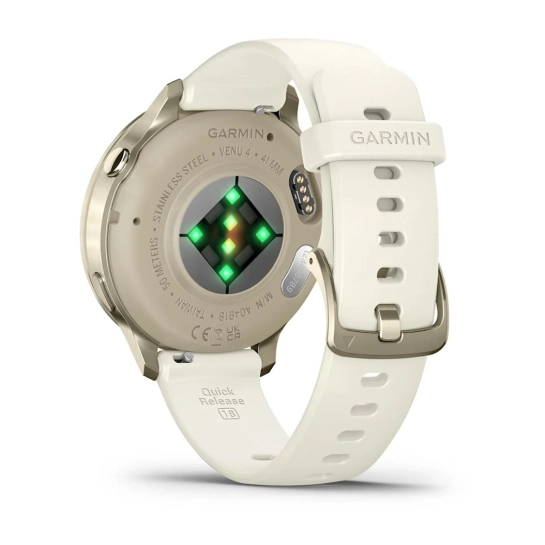 Смарт-годинник Garmin Venu 4 41 mm Lunar Gold with Bone Silicone Band (010-03013-00)
