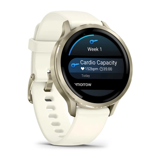 Смарт-годинник Garmin Venu 4 41 mm Lunar Gold with Bone Silicone Band (010-03013-00)