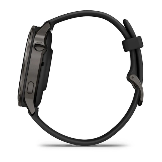 Смарт-годинник Garmin Venu 4 41 mm Slate with Black Silicone Band (010-03013-02)