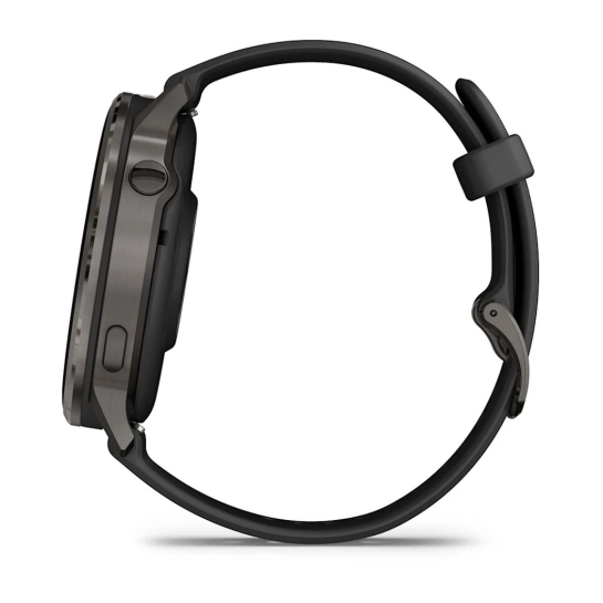 Смарт-годинник Garmin Venu 4 45 mm Slate with Black Silicone Band (010-03014-00)