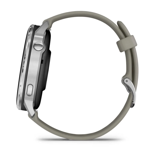 Смарт-годинник Garmin Venu 4 45 mm Silver with Silver Gray Silicone Band (010-03014-01)