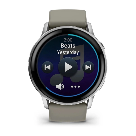 Смарт-годинник Garmin Venu 4 45 mm Silver with Silver Gray Silicone Band (010-03014-01)