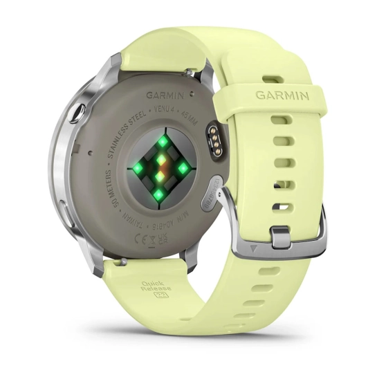 Смарт-годинник Garmin Venu 4 45 mm Silver with Citron Silicone Band (010-03014-02)