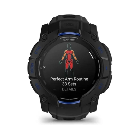 Смарт-годинник Garmin Instinct 3 50mm AMOLED Black with Black Band (010-03020-03)