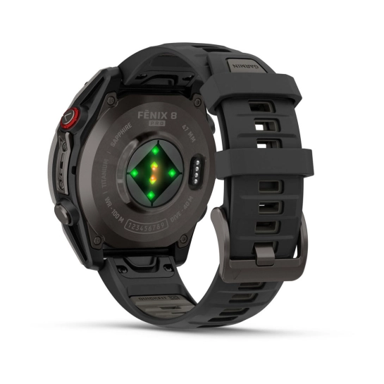 Смарт-годинник Garmin Fenix 8 Pro 47 mm AMOLED Carbon Gray DLC Titanium with Black/Pebble Gray (010-03198-00/01)