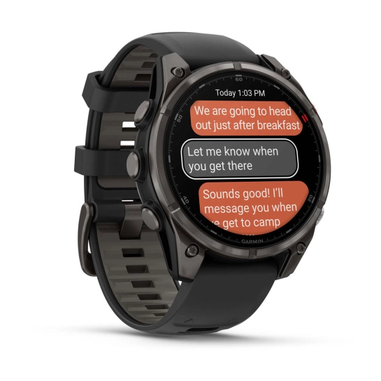 Смарт-годинник Garmin Fenix 8 Pro 47 mm AMOLED Carbon Gray DLC Titanium with Black/Pebble Gray (010-03198-00/01)