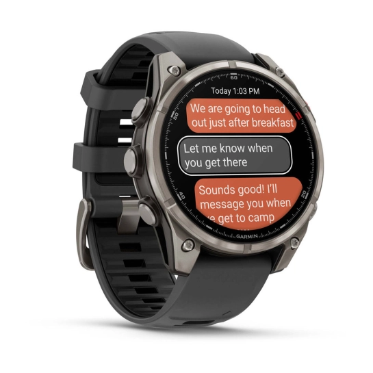 Смарт-годинник Garmin Fenix 8 Pro 47 mm AMOLED Titanium with Graphite/Black (010-03198-10/11)