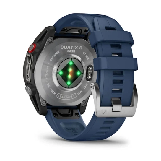 Смарт-годинник Garmin Fenix 8 Pro 47 mm AMOLED Marine GPS Titanium with Blue Silicone Band (010-03198-50)