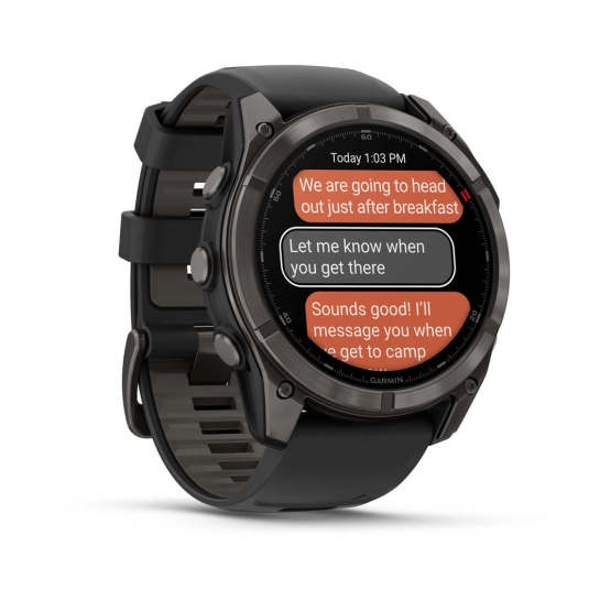 Смарт-годинник Garmin Fenix 8 Pro 51 mm AMOLED Carbon Gray DLC Titanium with Black/Pebble Gray (010-03199-00/01)