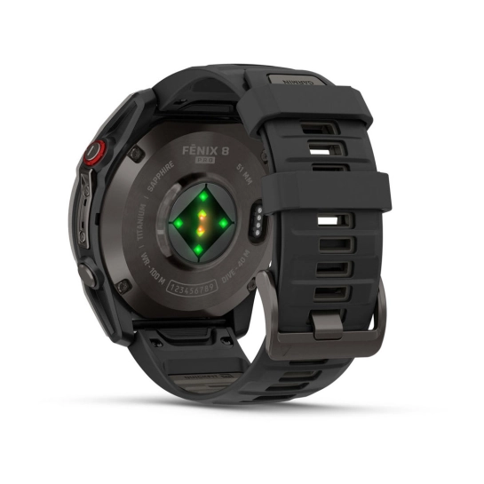 Смарт-годинник Garmin Fenix 8 Pro 51 mm AMOLED Carbon Gray DLC Titanium with Black/Pebble Gray (010-03199-00/01)