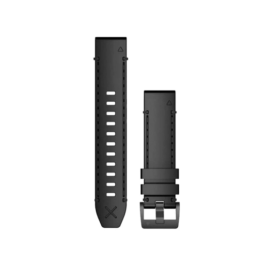 Ремінець Garmin QuickFit 22 Watch Bands Genuine Horween Leather Strap Black