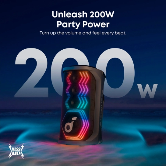 Портативна акустична система з двумя микрофонами Anker Soundcore Rave 3S Black