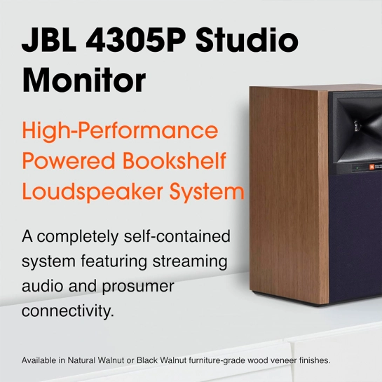 Акустична система JBL 4329P Studio Monitor Walnut (JBL4329PWALEU)